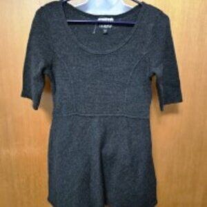 Relais Knitwear A Pea in the Pod- Sweater Tunic Dark Gray Sz. Small